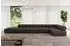 ALTDECOR Favio-L3 Ecksofa L-Form 7-Sitzer Velours braun 475x190cm (800001570286)