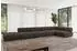 ALTDECOR Favio-L3 Ecksofa L-Form 7-Sitzer Velours braun 475x190cm (800001570286)