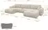ALTDECOR BERY-U Wohnlandschaft U-Form mit Schlaffunktion & Bettkasten, Bouclé beige, 377x193x88cm (800002085781)