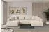 ALTDECOR Mila-U Wohnlandschaft U-Form mit Schlaffunktion, creme, Velours (800002085323)