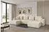 ALTDECOR Mila-U Wohnlandschaft U-Form mit Schlaffunktion, creme, Velours (800002085323)