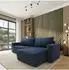 Masseno Belaro Ecksofa Chenille blau mit Schlaffunktion, L-Form (800001593240)