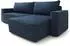 Masseno Belaro Ecksofa Chenille blau mit Schlaffunktion, L-Form (800001593240)