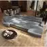 Masseno GAIAN Wohnlandschaft U-Form, Velours hellgrau, Schlaffunktion (800002130700)