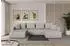 ALTDECOR Mila-U Wohnlandschaft U-Form mit Schlaffunktion, hellgrau, Velours, 378x194x86cm (800002085302)