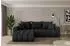 ALTDECOR MILA-L-v1 Ecksofa mit Schlaffunktion, L-Form, Velours, schwarz, 277x195x86cm (800002085775)