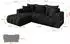 ALTDECOR MILA-L-v1 Ecksofa mit Schlaffunktion, L-Form, Velours, schwarz, 277x195x86cm (800002085775)