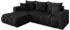 ALTDECOR MILA-L-v1 Ecksofa mit Schlaffunktion, L-Form, Velours, schwarz, 277x195x86cm (800002085775)