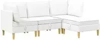 vidaXL Modular Sofa Set mit Stauraum 4 stk. Wei&szlig; 210 x 140 x 82 cm