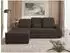 Mirjan24 Soreno Eckschlafsofa mit Bettkasten, L-Form links, dunkelbraun (800002107622)