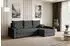 ALTDECOR Alesia-L Ecksofa mit Schlaffunktion und Bettkasten, Bouclé, grau, L-Form, 231x140x90cm (800001931872)