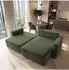 Masseno Belise Ecksofa L-Form olivgrün Velours mit Schlaffunktion (800001592901)