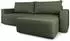 Masseno Belise Ecksofa L-Form olivgrün Velours mit Schlaffunktion (800001592901)