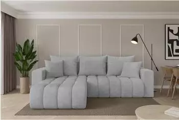 ALTDECOR MILA-L-v1 Ecksofa mit Schlaffunktion, L-Form, grau, 277x195x86cm (800002085769)