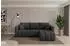 ALTDECOR GARD-L Ecksofa mit Schlaffunktion, Velours, dunkelgrau, 226x146cm (800002085621)