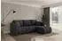 ALTDECOR GARD-L Ecksofa mit Schlaffunktion, Velours, dunkelgrau, 226x146cm (800002085621)