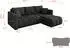 ALTDECOR GARD-L Ecksofa mit Schlaffunktion, Velours, dunkelgrau, 226x146cm (800002085621)