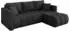 ALTDECOR GARD-L Ecksofa mit Schlaffunktion, Velours, dunkelgrau, 226x146cm (800002085621)
