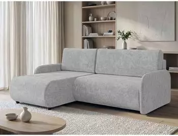 Mirjan24 Nest Ecksofa mit Schlaffunktion und Bettkasten, Chenille, hellgrau (800002123052)