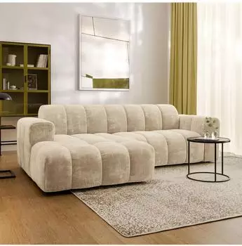 Masseno TISI Ecksofa L-Form, Chenille, creme (800002130325)