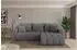 ALTDECOR MILA-L-v1 Ecksofa mit Schlaffunktion, L-Form, Bouclé grau, 277x195x86cm
