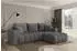 ALTDECOR MILA-L-v1 Ecksofa mit Schlaffunktion, L-Form, Bouclé grau, 277x195x86cm