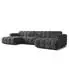 Masseno AENIS Ecksofa U-Form, Chenille, grau (800002130561)