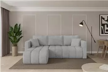 ALTDECOR GARD-L Ecksofa mit Schlaffunktion L-Form, grau, 226x146x85cm (800002085324)