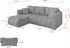 ALTDECOR GARD-L Ecksofa mit Schlaffunktion L-Form, grau, 226x146x85cm (800002085324)