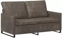 vidaXL 2-Sitzer Sofa Dunkelgrau 150 x 81 x 82 cm Kunstwildleder