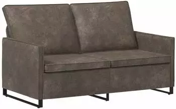 vidaXL 2-Sitzer Sofa dunkelgrau, Kunstwildleder, 150x81x82cm