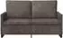 vidaXL 2-Sitzer Sofa dunkelgrau, Kunstwildleder, 150x81x82cm