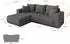 ALTDECOR MILA-L Ecksofa mit Schlaffunktion, Bouclé, grau, L-Form 277x194cm (800002085560)