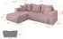 ALTDECOR MILA-L Ecksofa mit Schlaffunktion L-Form 277x194x86cm, rosa (800002085558)