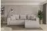 ALTDECOR MILA-L Ecksofa mit Schlaffunktion, Velours, hellgrau, 277x194x86cm (800002085617)