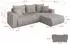 ALTDECOR MILA-L Ecksofa mit Schlaffunktion, Velours, hellgrau, 277x194x86cm (800002085617)