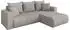 ALTDECOR MILA-L Ecksofa mit Schlaffunktion, Velours, hellgrau, 277x194x86cm (800002085617)