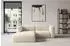 ALTDECOR MIRA-L1 Ecksofa L-Form Velours, creme, 227x179x89cm (800002003564)