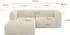 ALTDECOR MIRA-L1 Ecksofa L-Form Velours, creme, 227x179x89cm (800002003564)
