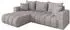 ALTDECOR MILA-L-v1 Ecksofa mit Schlaffunktion, Hellgrau, Velours, 277x195x86cm (800002085757)