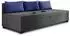 Sofnet Misti III Schlafsofa mit Bettkasten, graphit/blau (Lux 06 + Lux 20)