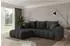 ALTDECOR MILA-L-v1 Ecksofa mit Schlaffunktion, Velours, dunkelgrau, 277x195cm (800002085772)