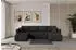 ALTDECOR Gard-U Wohnlandschaft U-Form mit Schlaffunktion & Bettkasten, Velours schwarz, 300x146x85cm (800002086027)