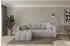 ALTDECOR GARD-L Ecksofa mit Schlaffunktion, hellgrau Bouclé, L-Form 226x146cm (800002085347)