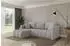 ALTDECOR GARD-L Ecksofa mit Schlaffunktion, hellgrau Bouclé, L-Form 226x146cm (800002085347)