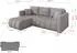 ALTDECOR GARD-L Ecksofa mit Schlaffunktion, hellgrau Bouclé, L-Form 226x146cm (800002085347)