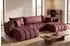 WFL GROUP Iris U Ecksofa mit Schlaffunktion & Bettkasten, bordeaux Samt, 382x184cm (800002100808)