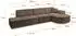 ALTDECOR ARRIO-L2 Ecksofa L-Form, Velours, braun, 328x171x83cm