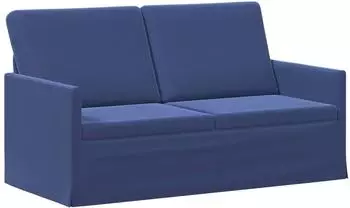 vidaXL 2-Sitzer Sofa Samt, polizeiblau, 150x81x82cm