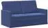 vidaXL 2-Sitzer Sofa Samt, polizeiblau, 150x81x82cm